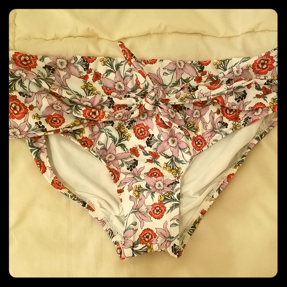 NWT Anthropologie Hipster Floral Bikini Bottom